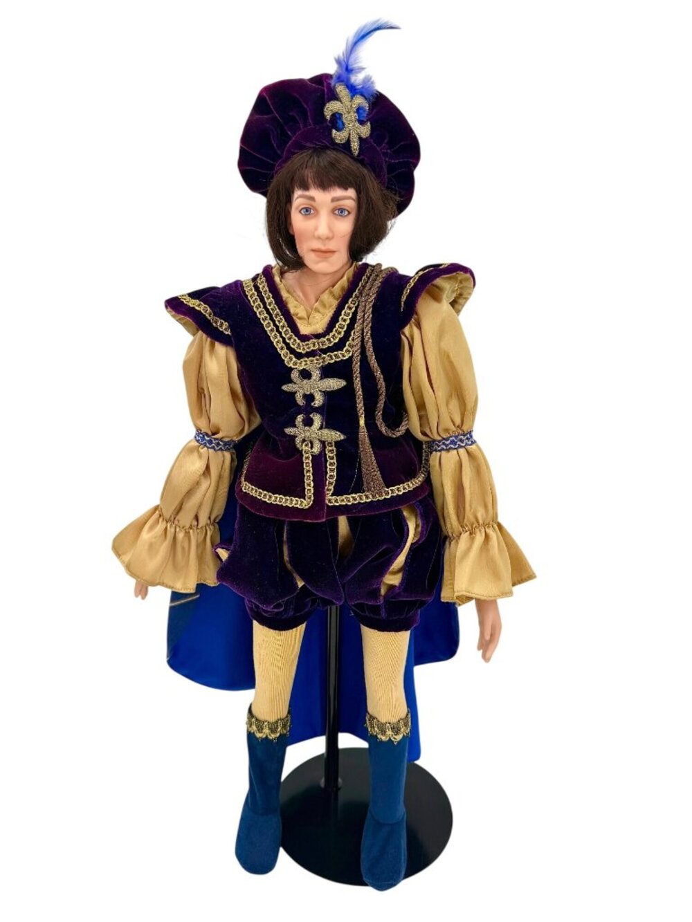 Franklin Mint Prince Charming Heirloom Gerda Neubacher Doll Renaissance w/ Stand
